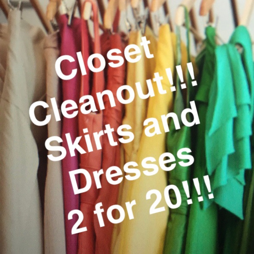 Closet cleanout! Dresses and skirts 2 for $20!
